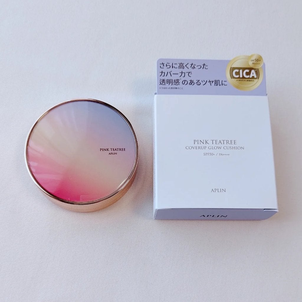 ピンクティーツリーカバーアップグロウクッション/APLIN/クッションファンデーションを使ったクチコミ(2枚目)
