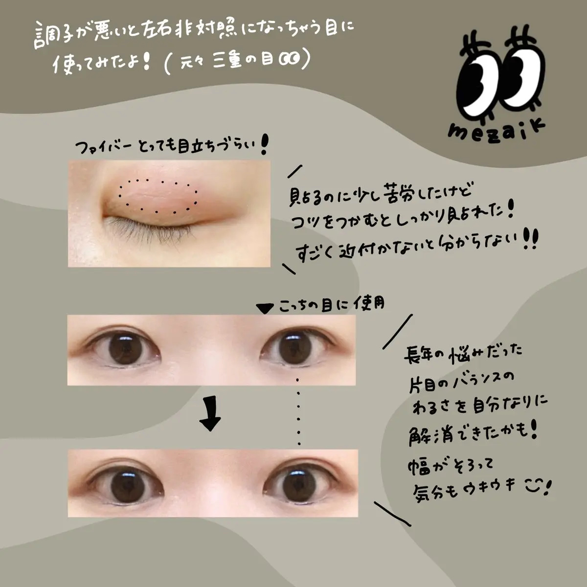 メザイク クリップ カッター ファイバー専用カッター/メザイク/二重まぶた用アイテムを使ったクチコミ（3枚目）