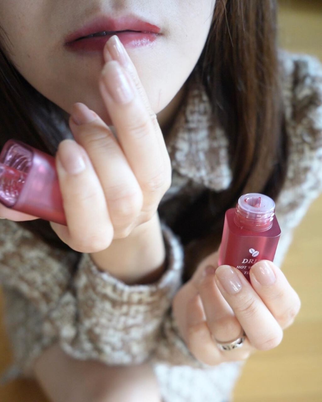 ドリップホットウォーターティント/BLACK ROUGE/リップティントを使ったクチコミ(3枚目)