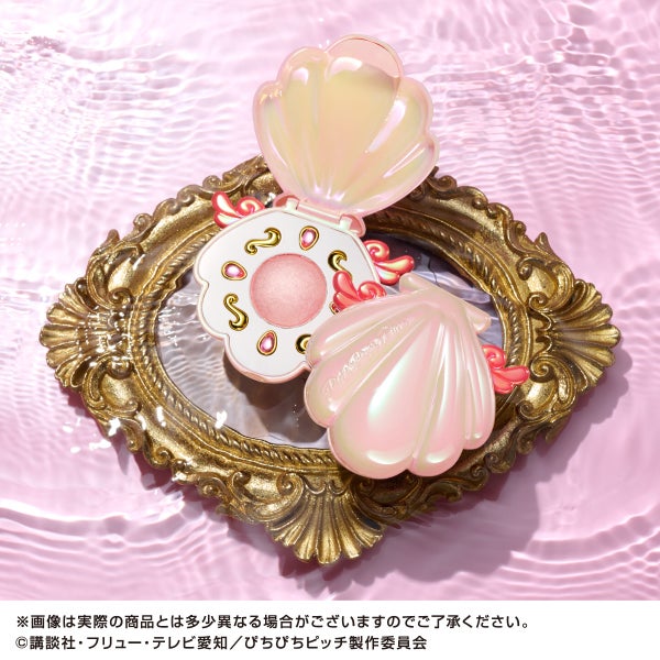 人気アニメ「マーメイドメロディーぴちぴちピッチ」の貝殻形コンパクトコスメがクレアボーテから登場!の画像