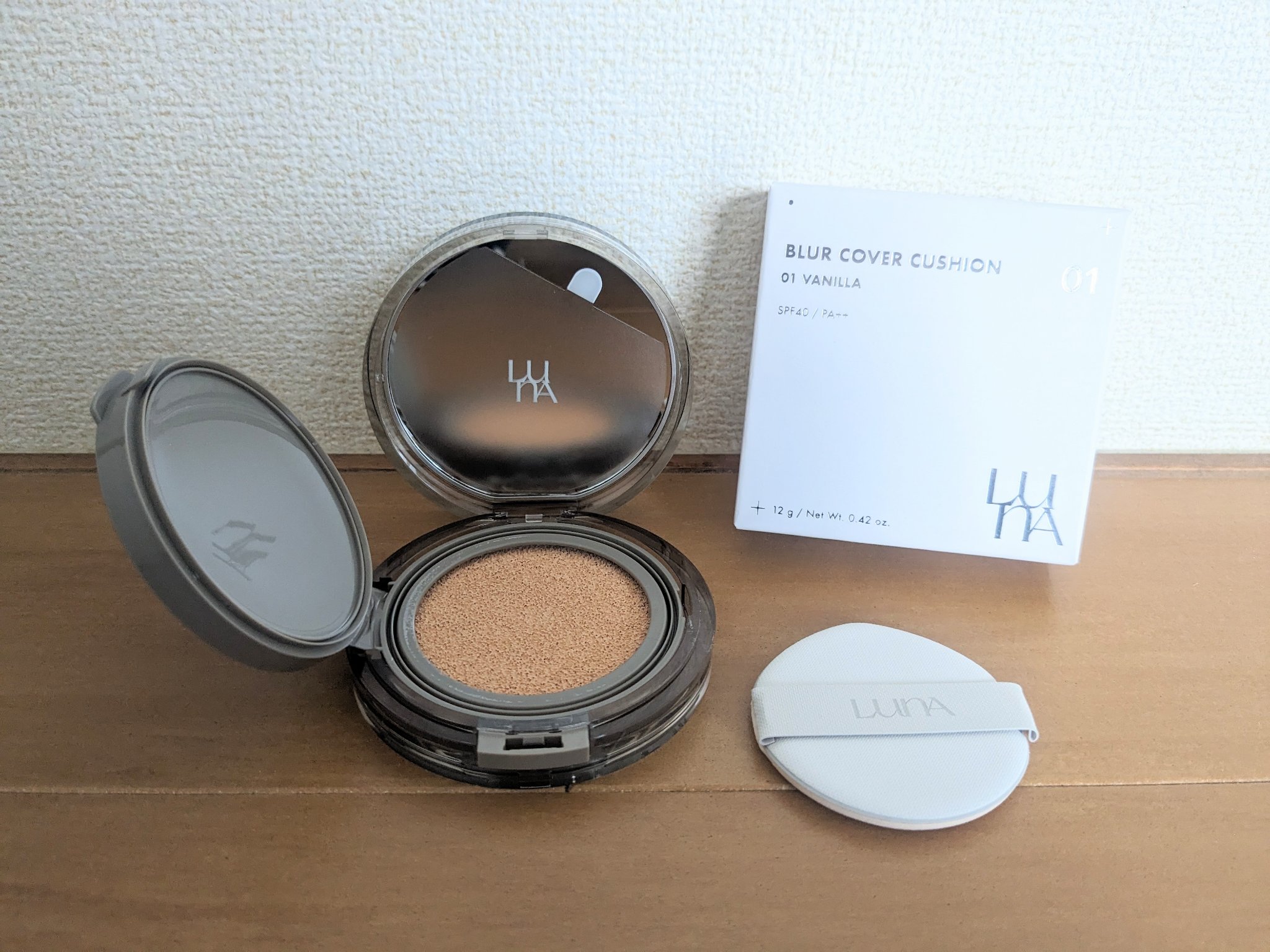 ブラーカバークッション/LUNA/クッションファンデーションを使ったクチコミ（1枚目）