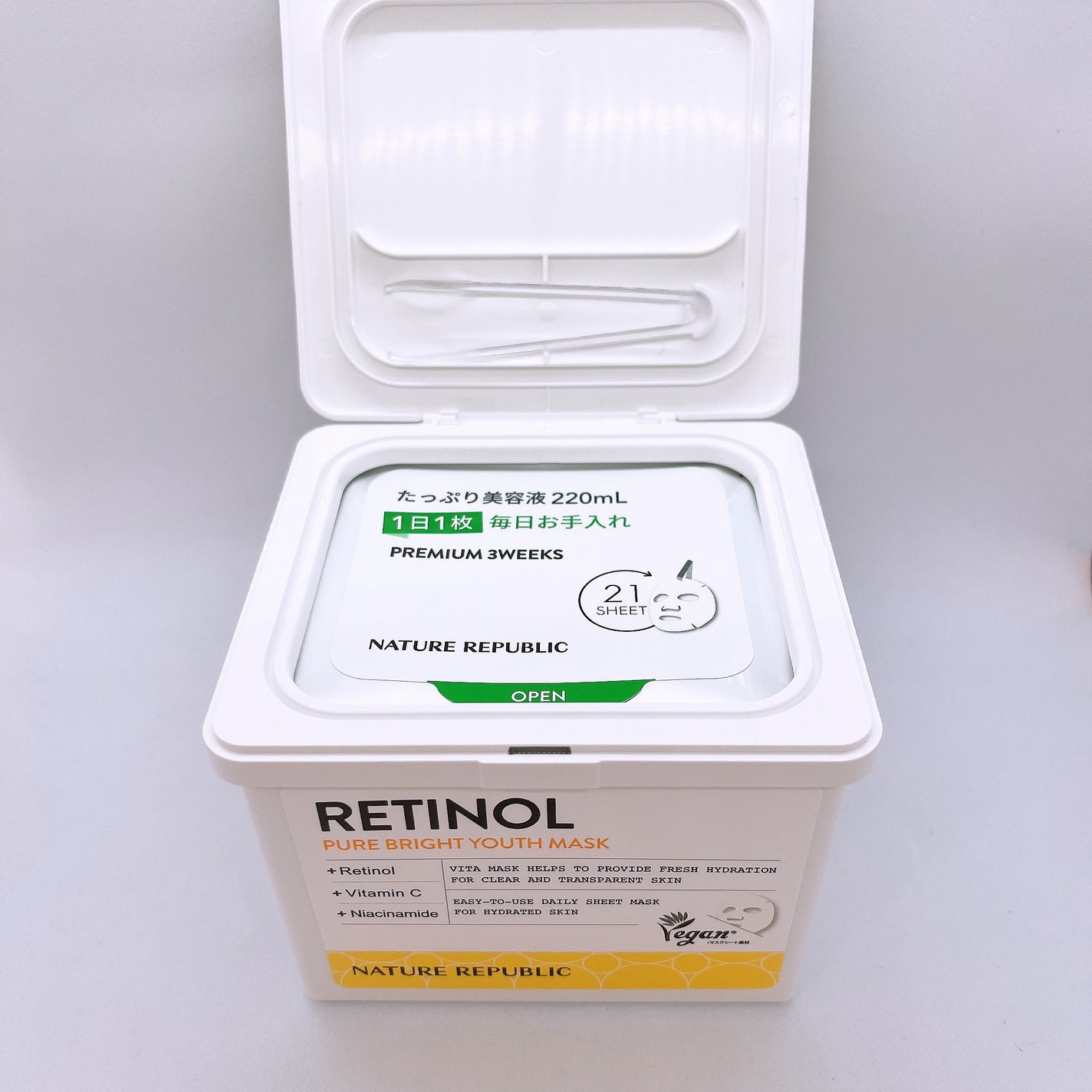 キューブマスク レチノール/ネイチャーリパブリック/シートマスク・パックを使ったクチコミ(2枚目)