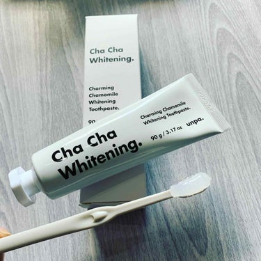 unpa Cha Cha Toothpasteのクチコミ「unpa.ChaCha WhiteningToothpasteを試してみました😊
白い方は、甘.....」（2枚目）