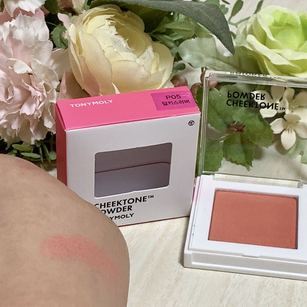 CHEEKTONE POWDER/TONYMOLY/パウダーチークを使ったクチコミ（3枚目）