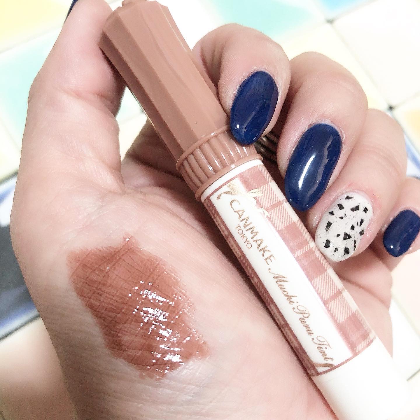 むちぷるティント 04 チョコミルク/キャンメイク/リップティントを使ったクチコミ（3枚目）