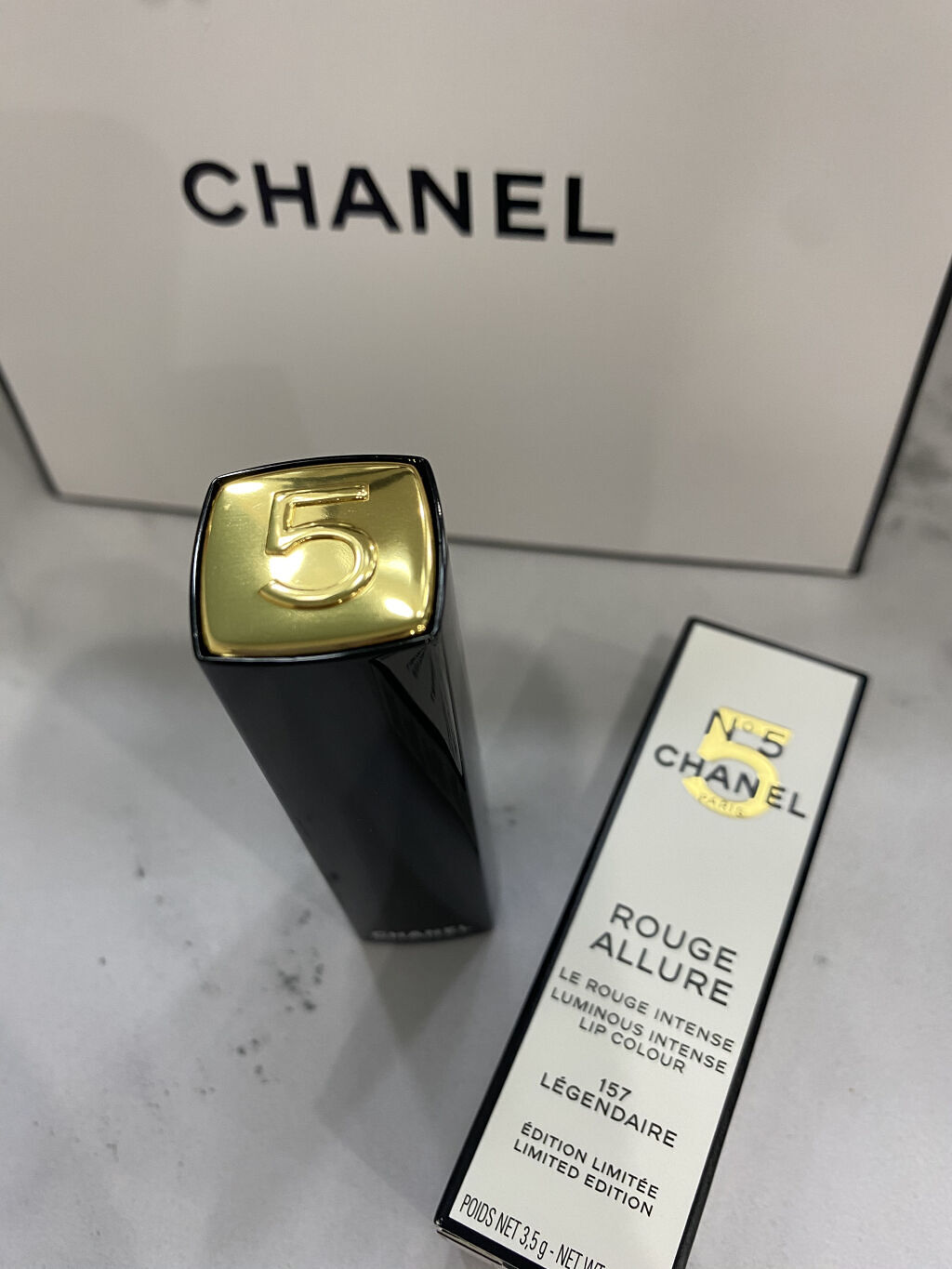 ルージュ アリュール 157 レジャンデール/CHANEL/口紅を使ったクチコミ（3枚目）