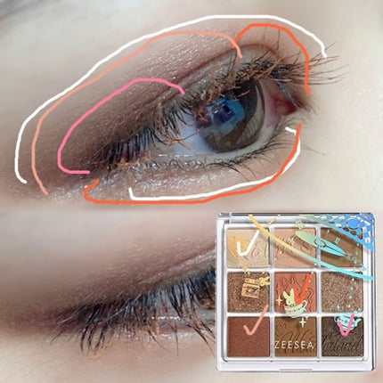 ダイヤモンドシリーズ カラーマスカラ/ZEESEA/マスカラを使ったクチコミ(3枚目)