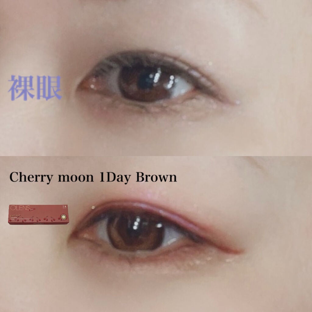 Cherry moon 1Month/OLENS/カラーコンタクトレンズを使ったクチコミ(3枚目)