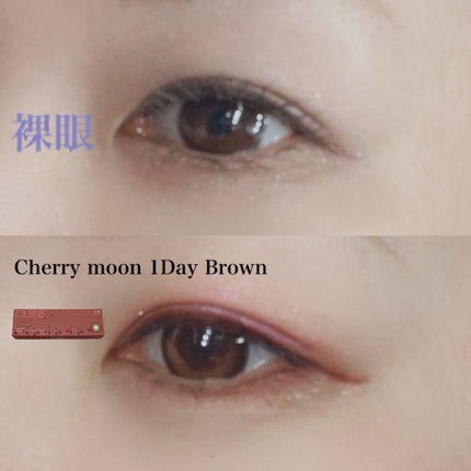 Cherry moon 1Month/OLENS/カラーコンタクトレンズを使ったクチコミ(3枚目)