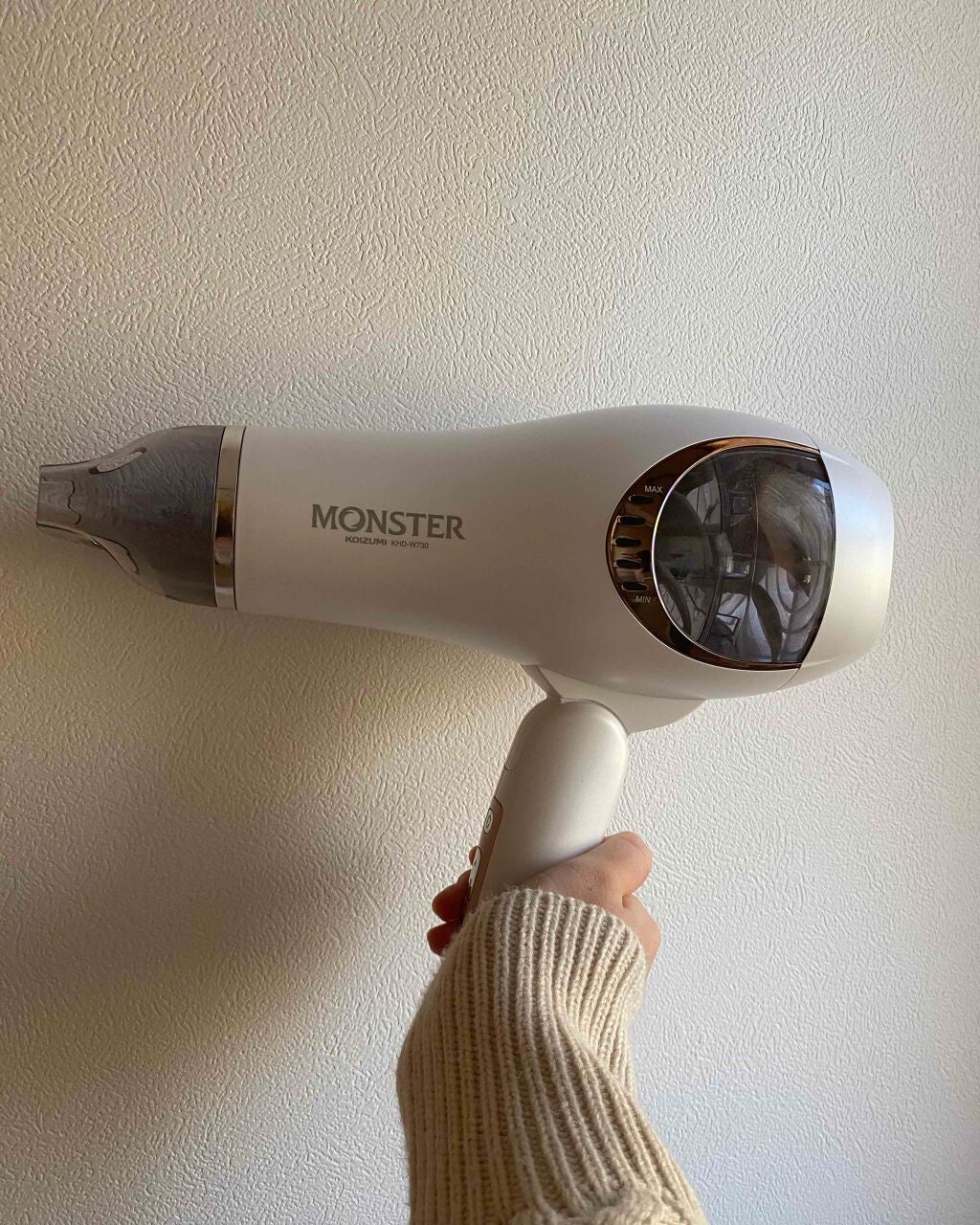 モンスターダブルファンドライヤー マイナスイオン KHD-W730-W/KOIZUMI/ドライヤーを使ったクチコミ(2枚目)