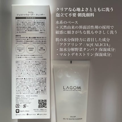 ラゴム ジェルトゥウォーター クレンザー(朝用洗顔)/LAGOM /その他洗顔料を使ったクチコミ(3枚目)
