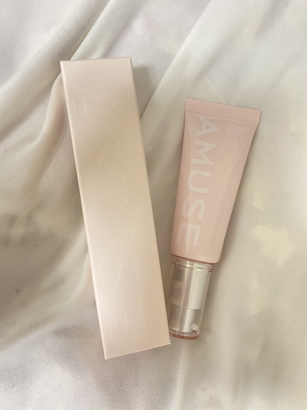 ヴィーガンピーチクリーム/AMUSE/化粧下地を使ったクチコミ（1枚目）