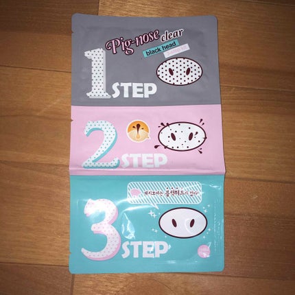 ピッグクリアブラックヘッド3ステップキット(鼻パック)/HOLIKA HOLIKA/シートマスク・パックを使ったクチコミ(1枚目)