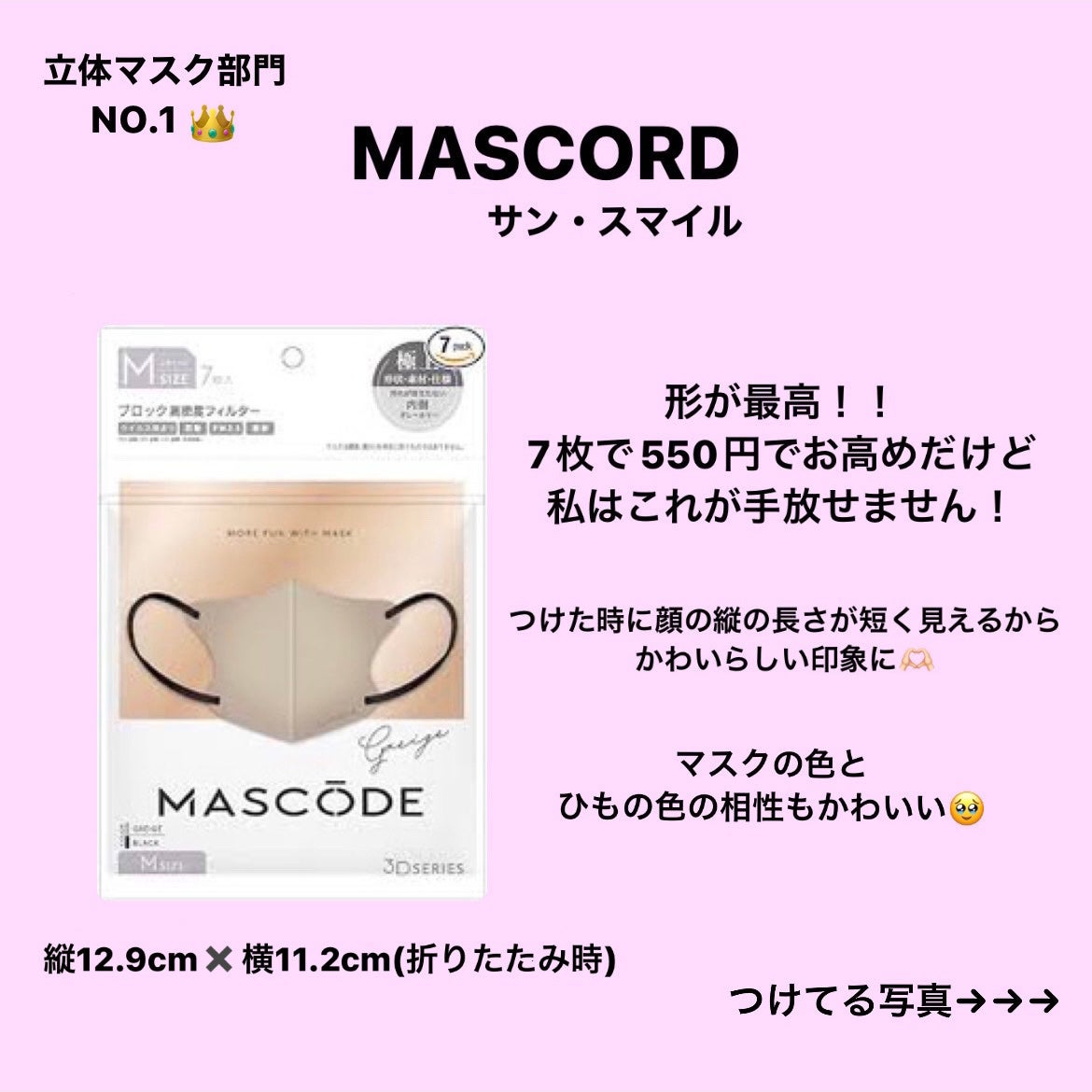 不織布マスク/DAISO/マスクを使ったクチコミ(2枚目)