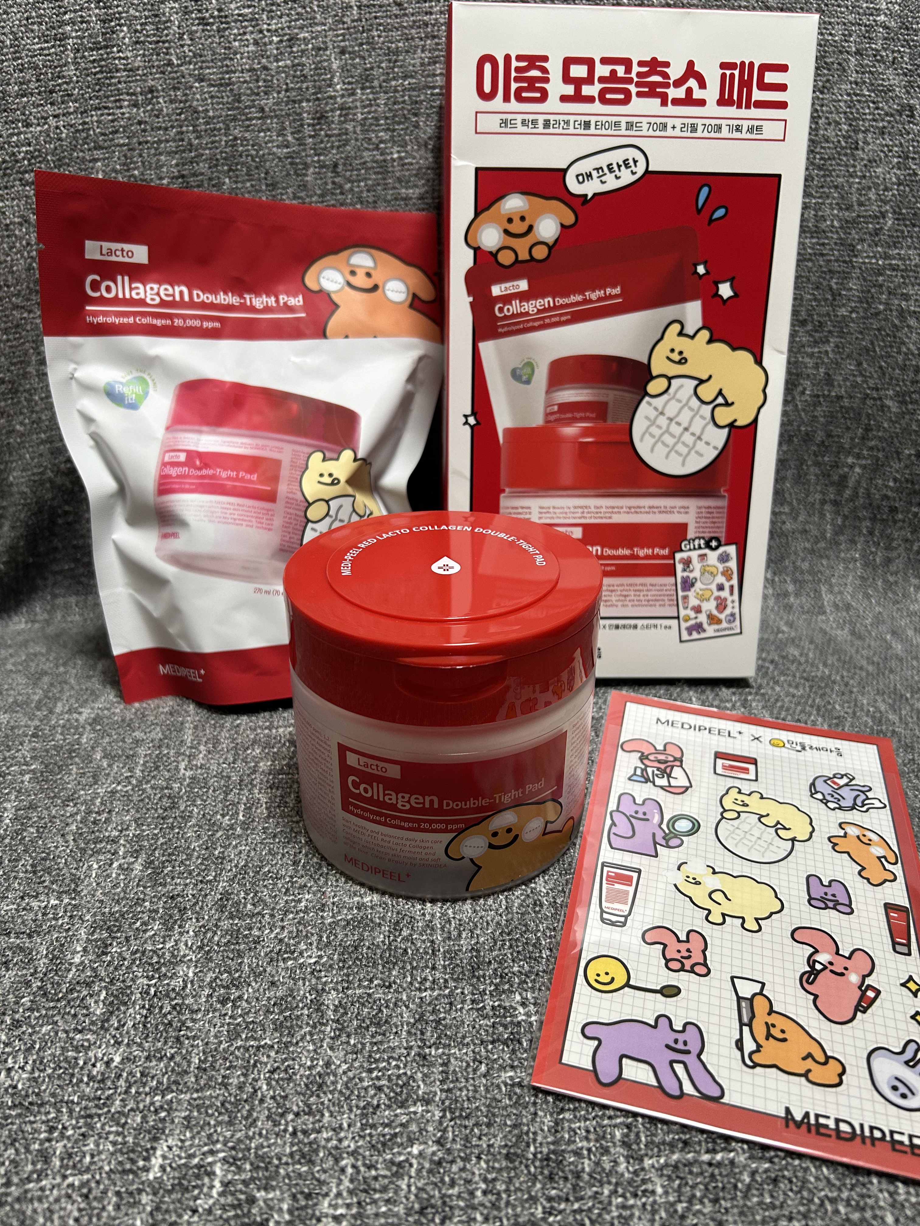 レッドラクトコラーゲンダブルタイトパッド/MEDIPEEL/トナーパッドを使ったクチコミ（2枚目）