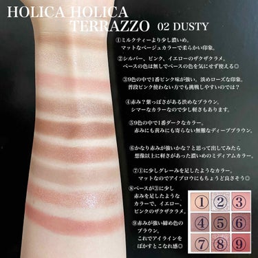 TERRAZZO Shadow palette/HOLIKA HOLIKA/アイシャドウパレットを使ったクチコミ（3枚目）