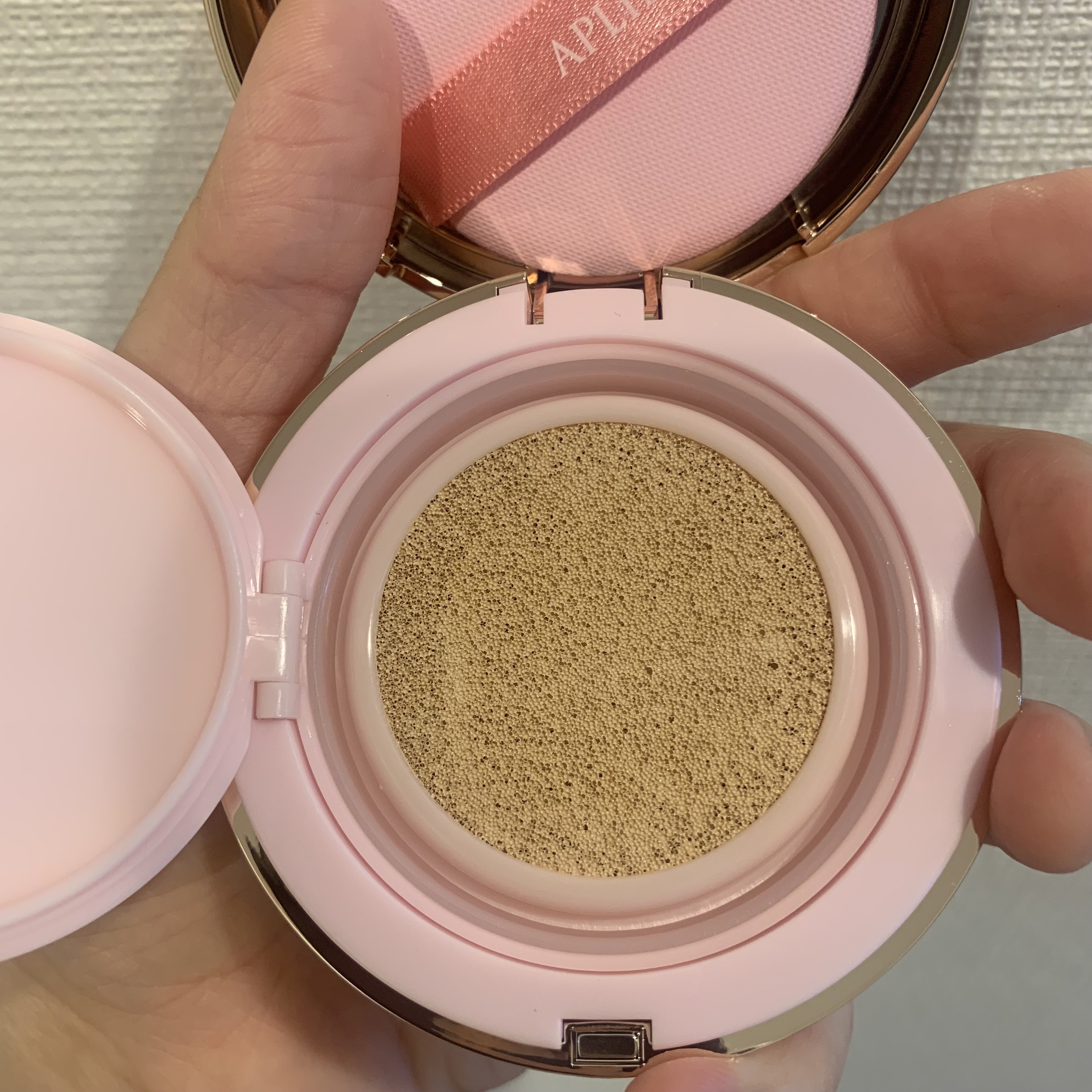 ピンクティーツリーカバーアップグロウクッション/APLIN/クッションファンデーションを使ったクチコミ（3枚目）