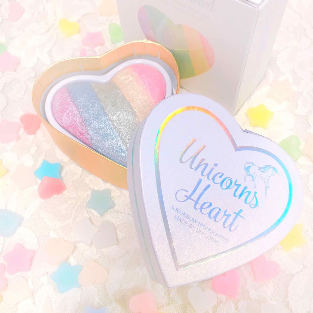 ハートハイライター ユニコーンハート/MAKEUP REVOLUTION/パウダーハイライトを使ったクチコミ（1枚目）