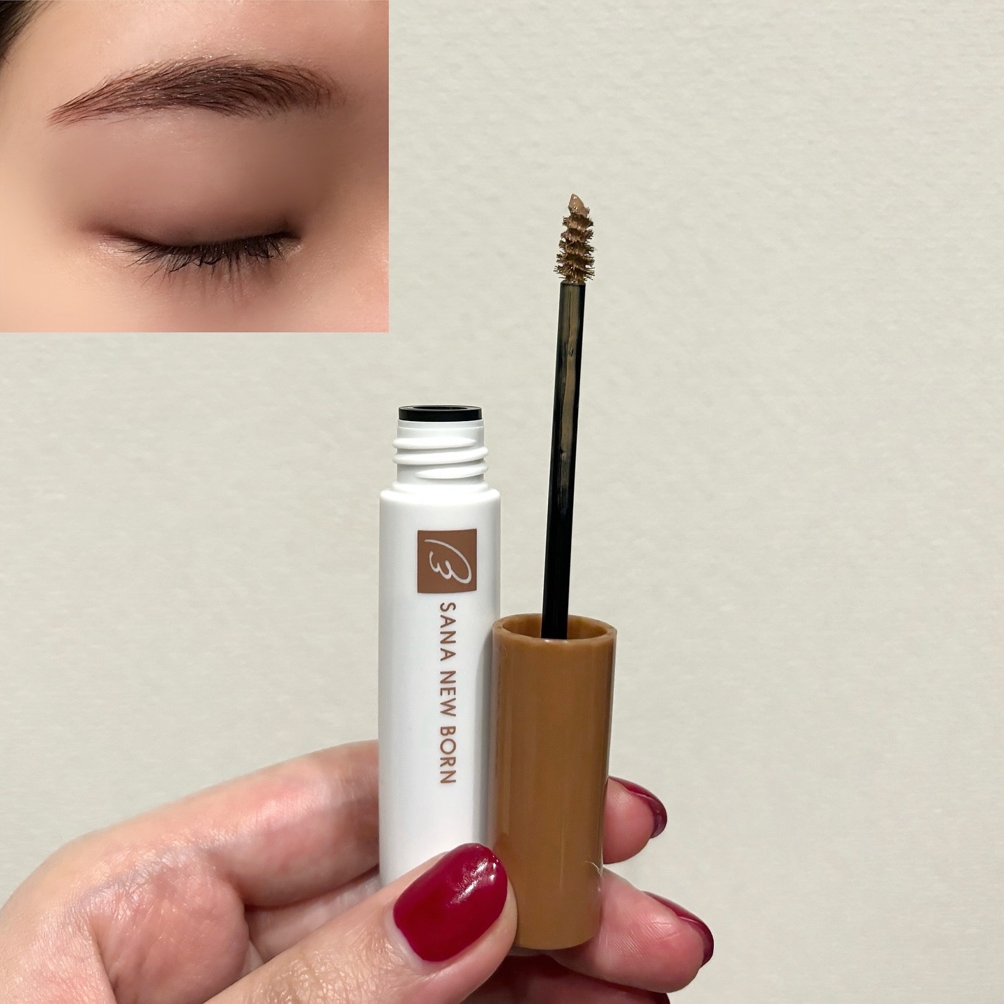 サナ ニューボーン カラーリングブロウマスカラ 01 ナチュラルブラウン/サナ ニューボーン/マスカラを使ったクチコミ（2枚目）