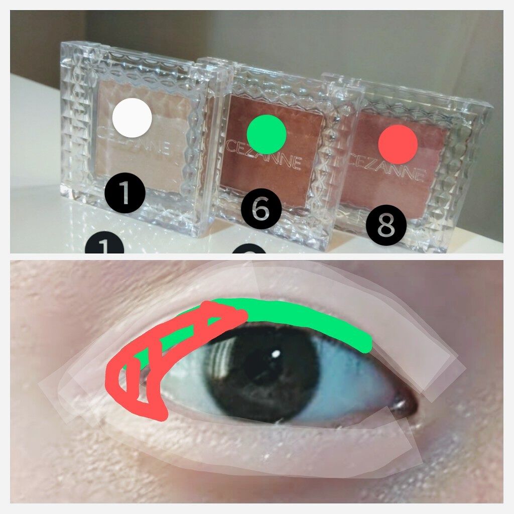 シングルカラーアイシャドウ/CEZANNE/単色アイシャドウを使ったクチコミ(3枚目)