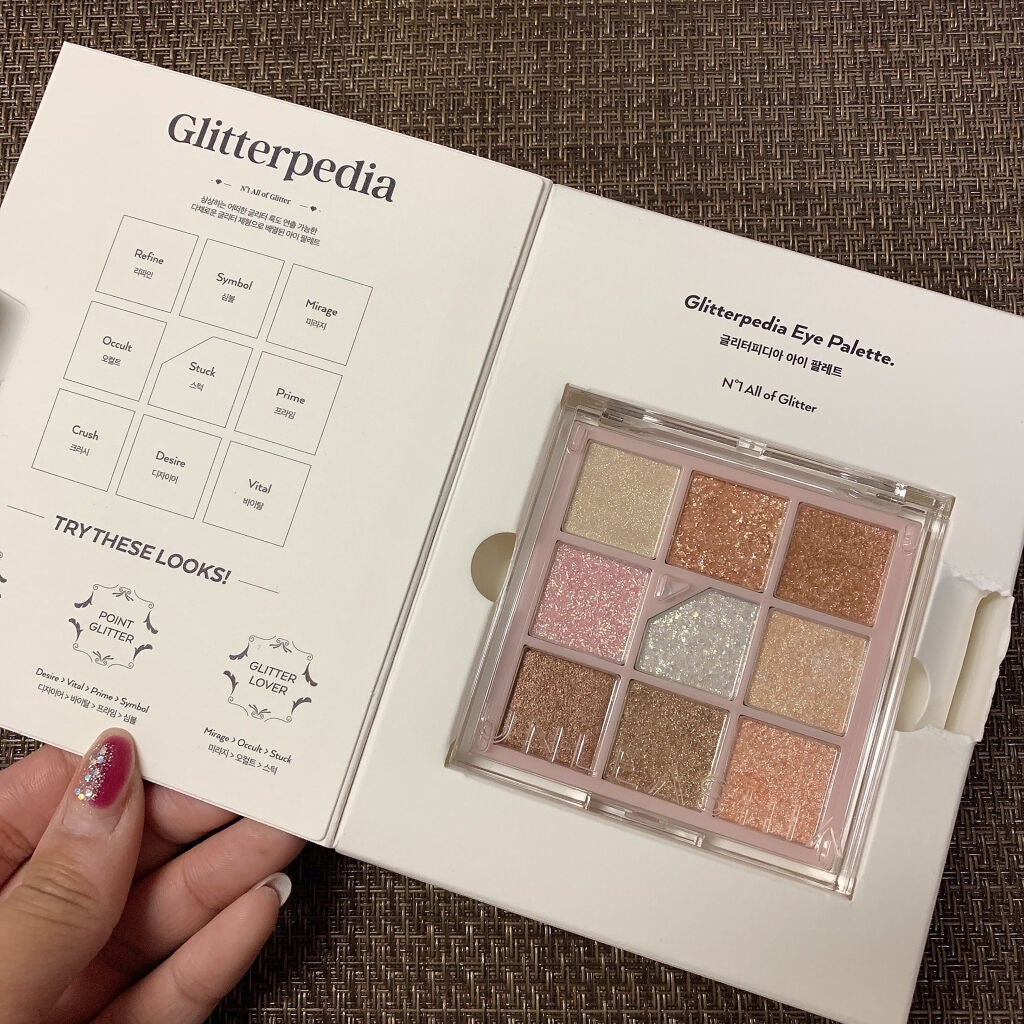 グリッターペディアアイパレット/unleashia/アイシャドウパレットを使ったクチコミ(2枚目)