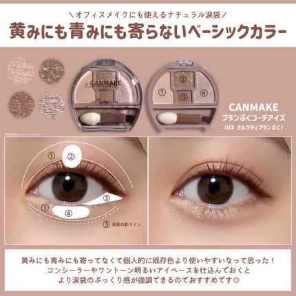 プランぷくコーデアイズ/キャンメイク/パウダーアイシャドウを使ったクチコミ(3枚目)