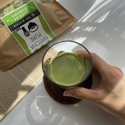 MATCHA PURE(プロテインパウダー)/ピュアパートナー/ソイプロテインを使ったクチコミ(6枚目)