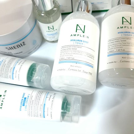 AMPLE:N ヒアルロン酸ショットライトジェルクリームのクチコミ「プチプラスキンケアのアンプルN🥰
使い勝手のいいヒアルロン酸シリーズを揃えてみました。
78.....」(2枚目)