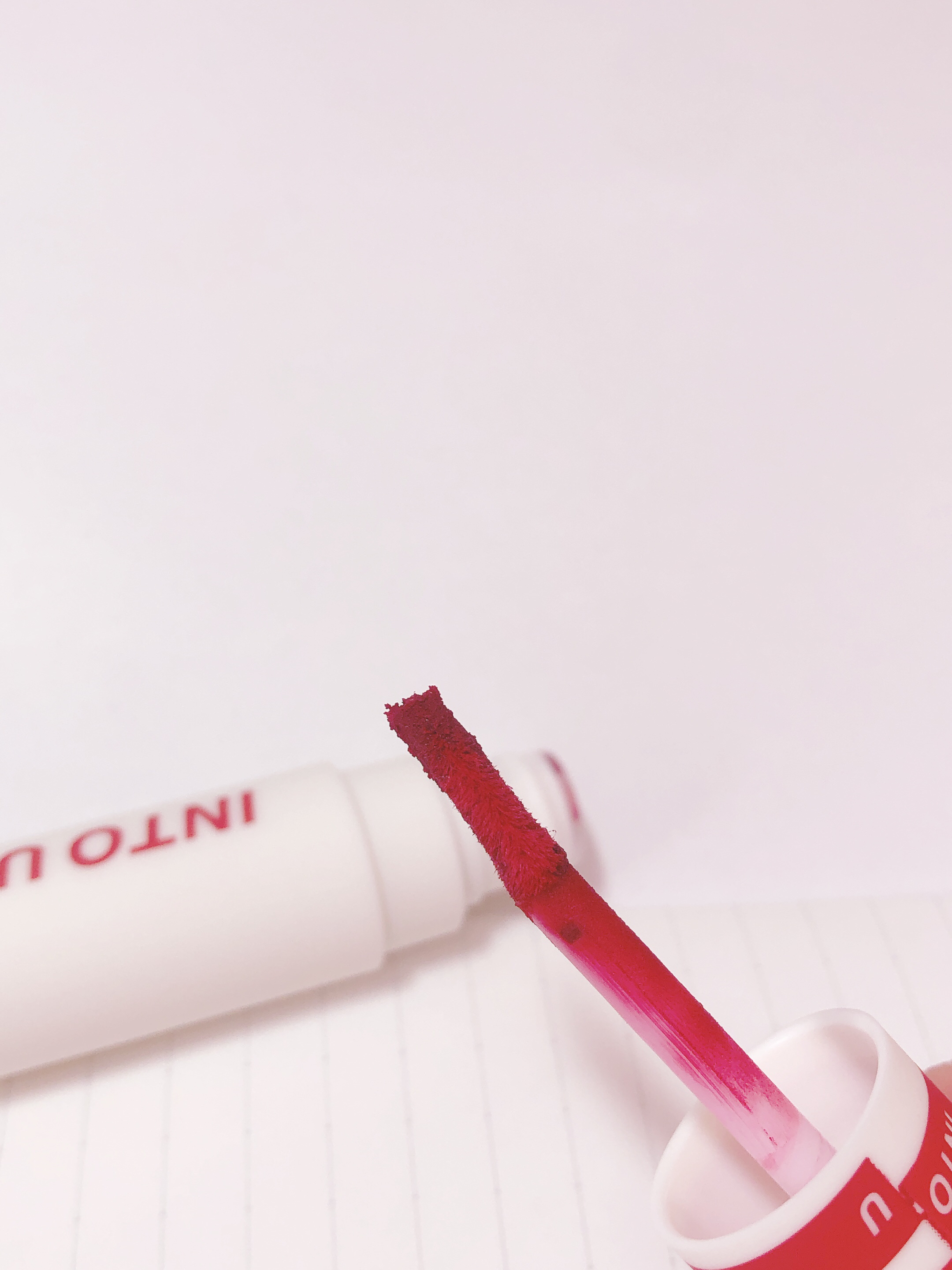 スーパーマットリップ＆チークマッド/INTO U/口紅を使ったクチコミ（2枚目）