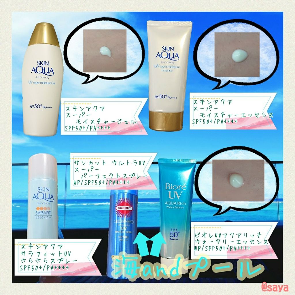 スキンアクア スーパーモイスチャージェル/スキンアクア/日焼け止めジェルを使ったクチコミ（2枚目）