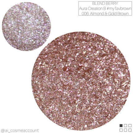 オーラクリエイション #myfavbrown 006 アーモンド&ゴールドブラウン/BLEND BERRY/アイシャドウパレットを使ったクチコミ(2枚目)