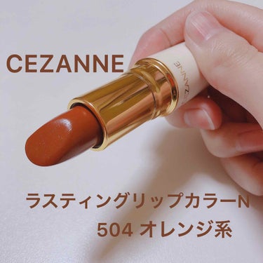 ラスティング リップカラーN 504 オレンジ系/CEZANNE/口紅を使ったクチコミ（1枚目）