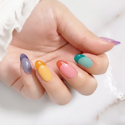 セミキュアジェルネイル(ハンド)/ohora/ネイルシールを使ったクチコミ(2枚目)