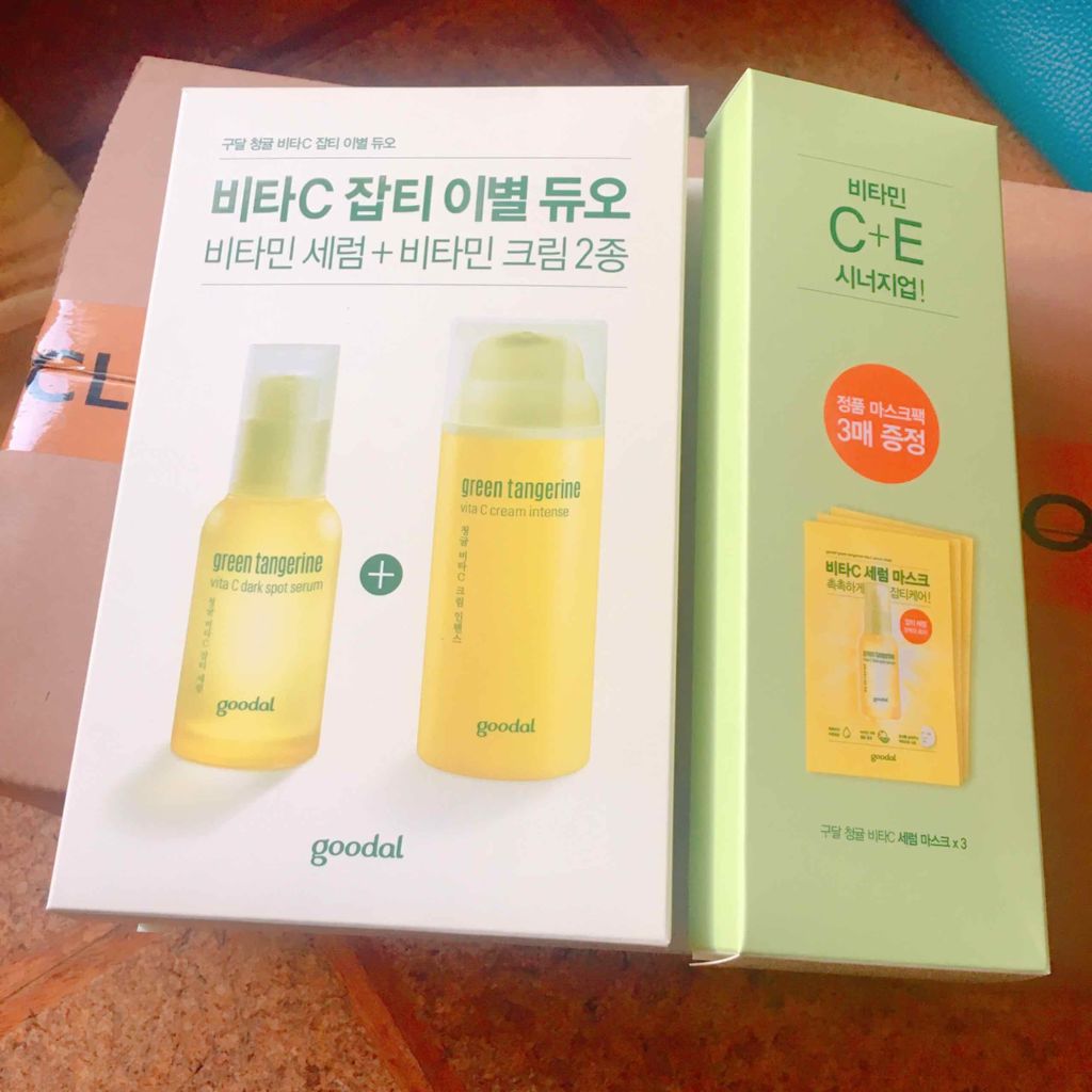 グリーンタンジェリン ビタC ダークスポットケアセラム/goodal/美容液を使ったクチコミ(2枚目)