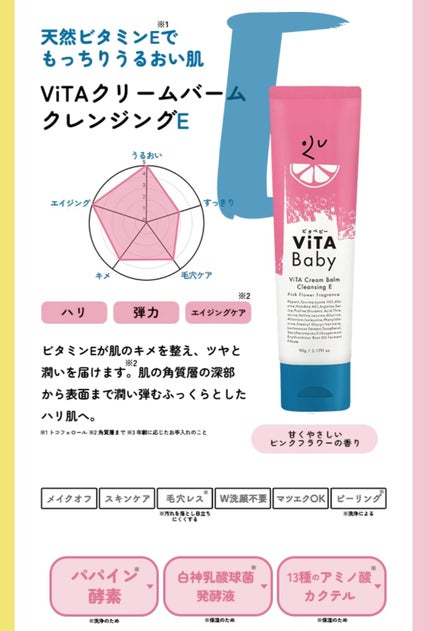 ViTAクリームバームクレンジングE/ViTABaby/クレンジングバームを使ったクチコミ(3枚目)