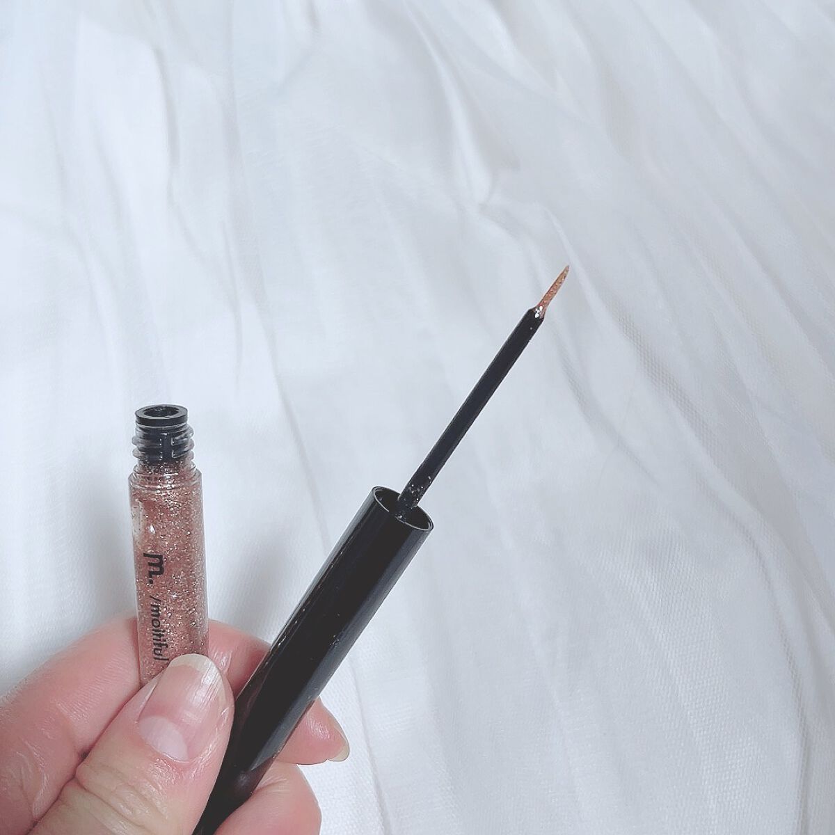 グリッターライナー(MFL リキッドアイシャドウ) ピンクベージュ/moitiful/グリッターを使ったクチコミ（3枚目）