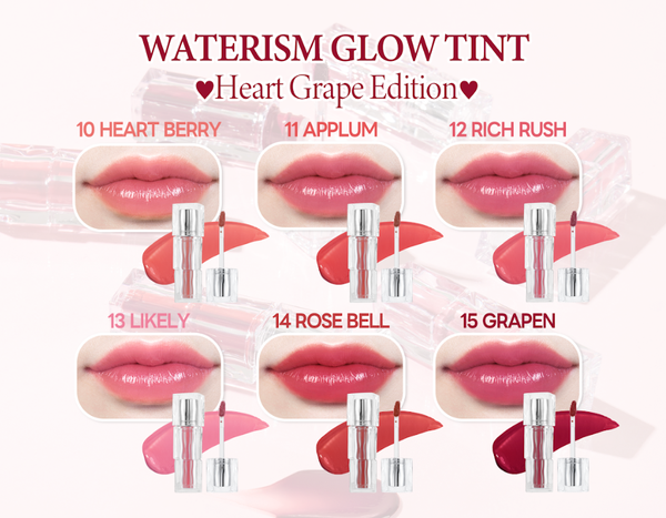 TIRTIRの大人気リップ「WATERISM GLOW TINT」からぶどうをイメージした新色6色が登場!の画像