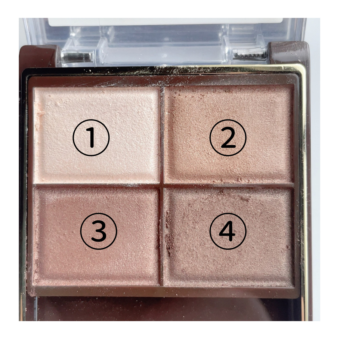 スキニーリッチシャドウ SR04 スモーキーブラウン/excel/アイシャドウパレットを使ったクチコミ（2枚目）