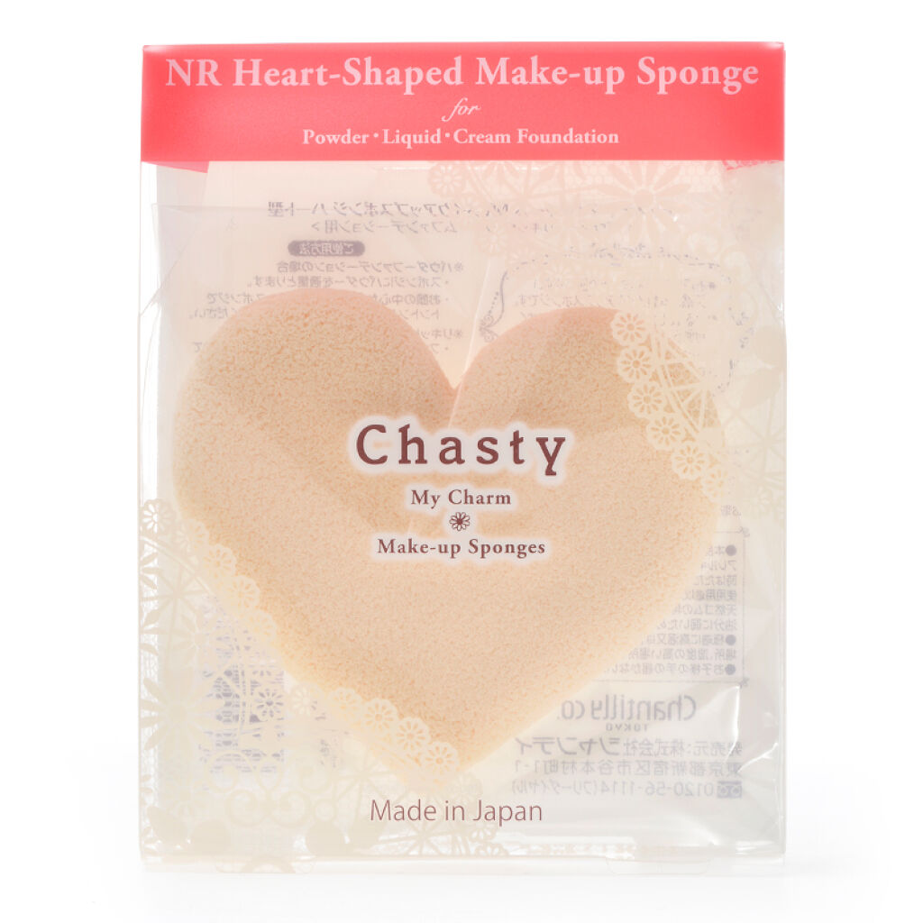 チャスティ マイチャーム NR メイクアップスポンジ ハート型