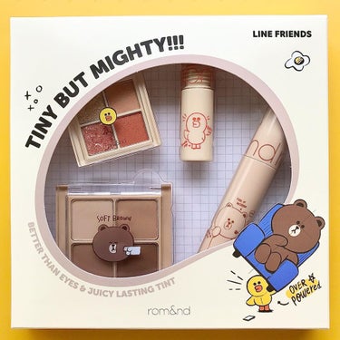 .
￣￣￣￣￣￣￣￣￣￣￣￣￣￣￣
🌼rom&nd

🐤LINE FRIENDS EDITION🐻

BETTER THAN EYES
L01 # SHINING SALLY
L02 # COZY BR