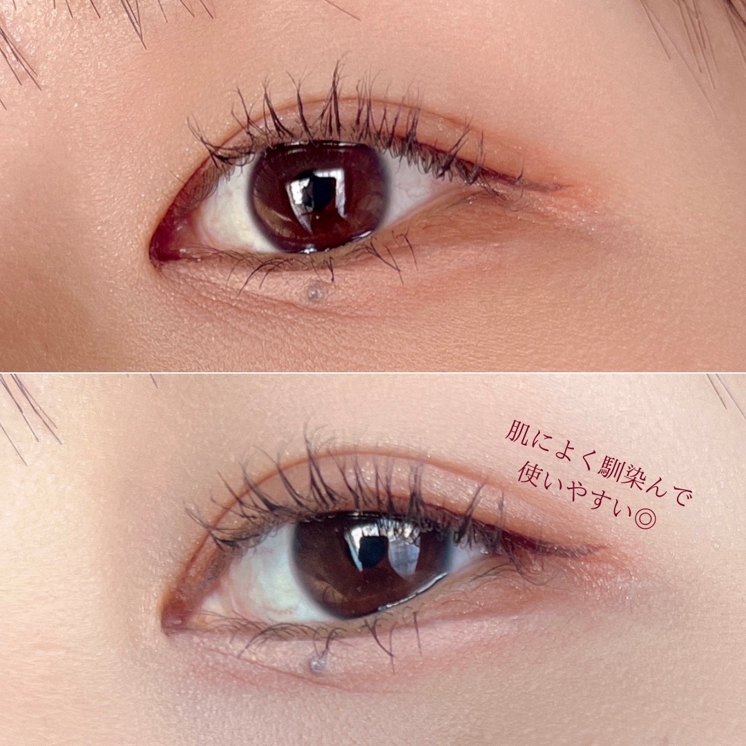 1DAY TATTOO リキッドアイライナー 07 スカーレットブラウン/K-パレット/リキッドアイライナーを使ったクチコミ（3枚目）