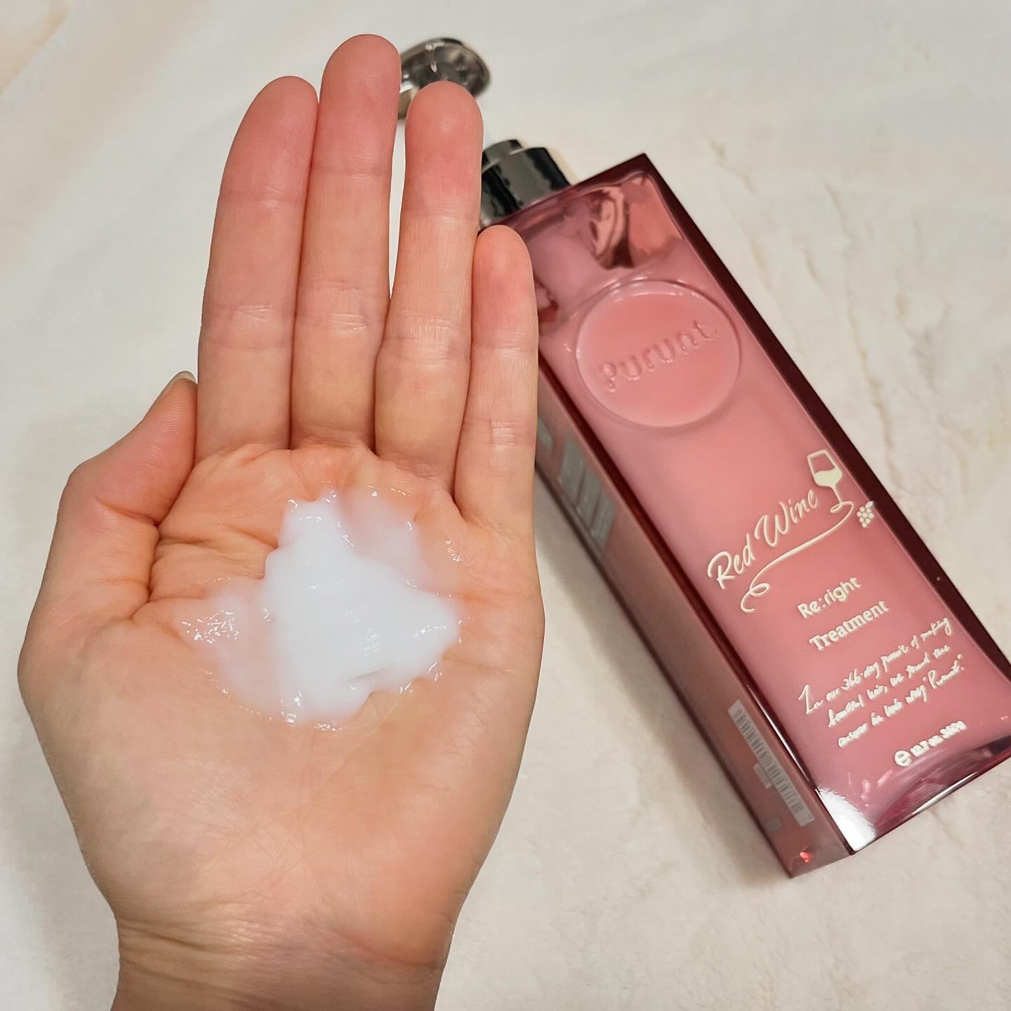 プルント　リライトペアセット　レッドワイン/Purunt./市販シャンプーを使ったクチコミ（3枚目）