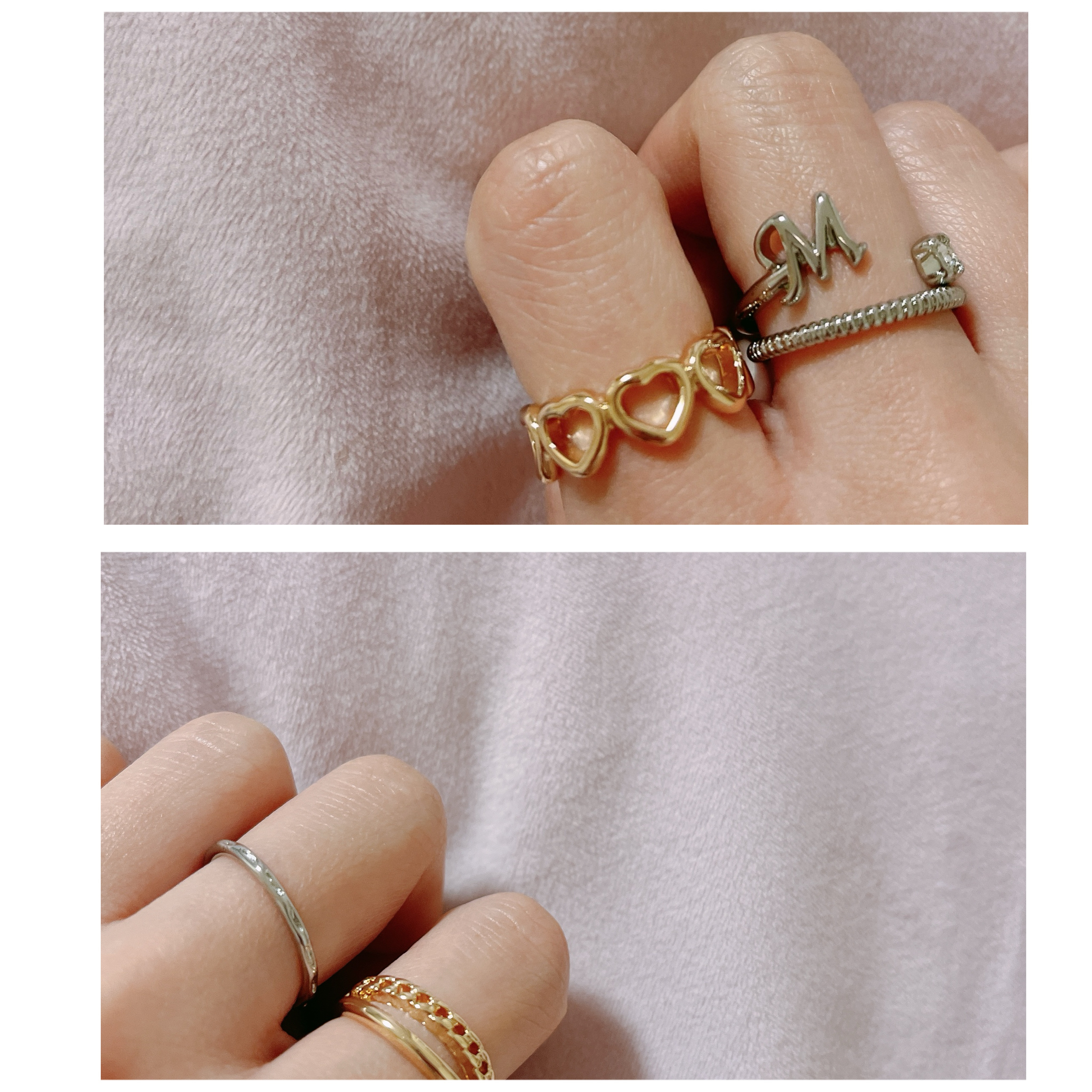 イニシャルリングセット 5P/GU/その他を使ったクチコミ（2枚目）