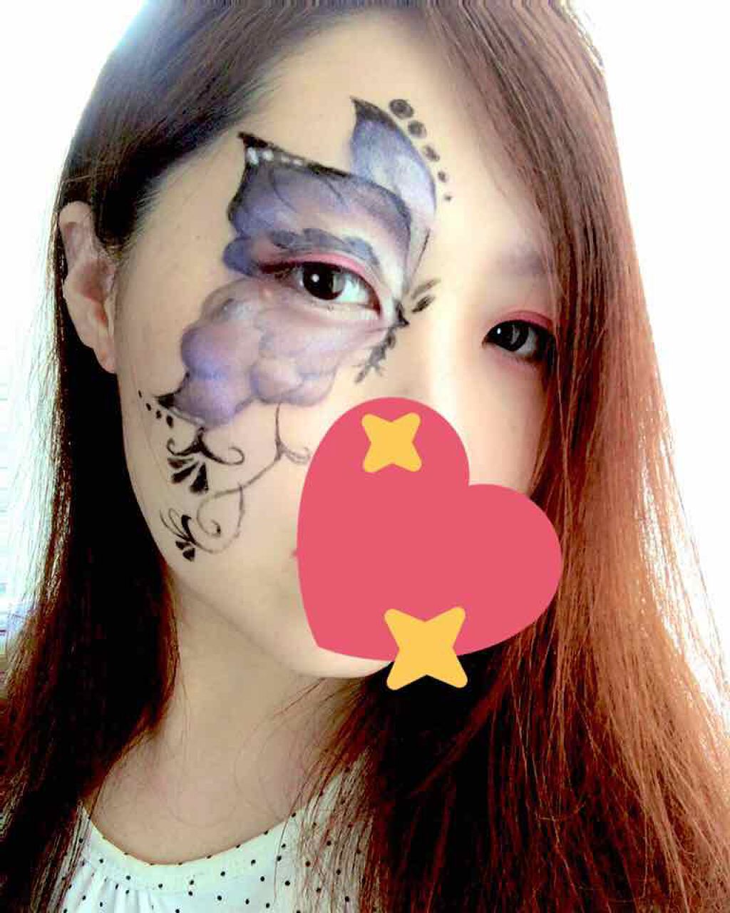 がみちゃん on LIPS 「#アートメイク#蝶メイク#お遊び#今日のメイク今日は暇だったの..」(2枚目)