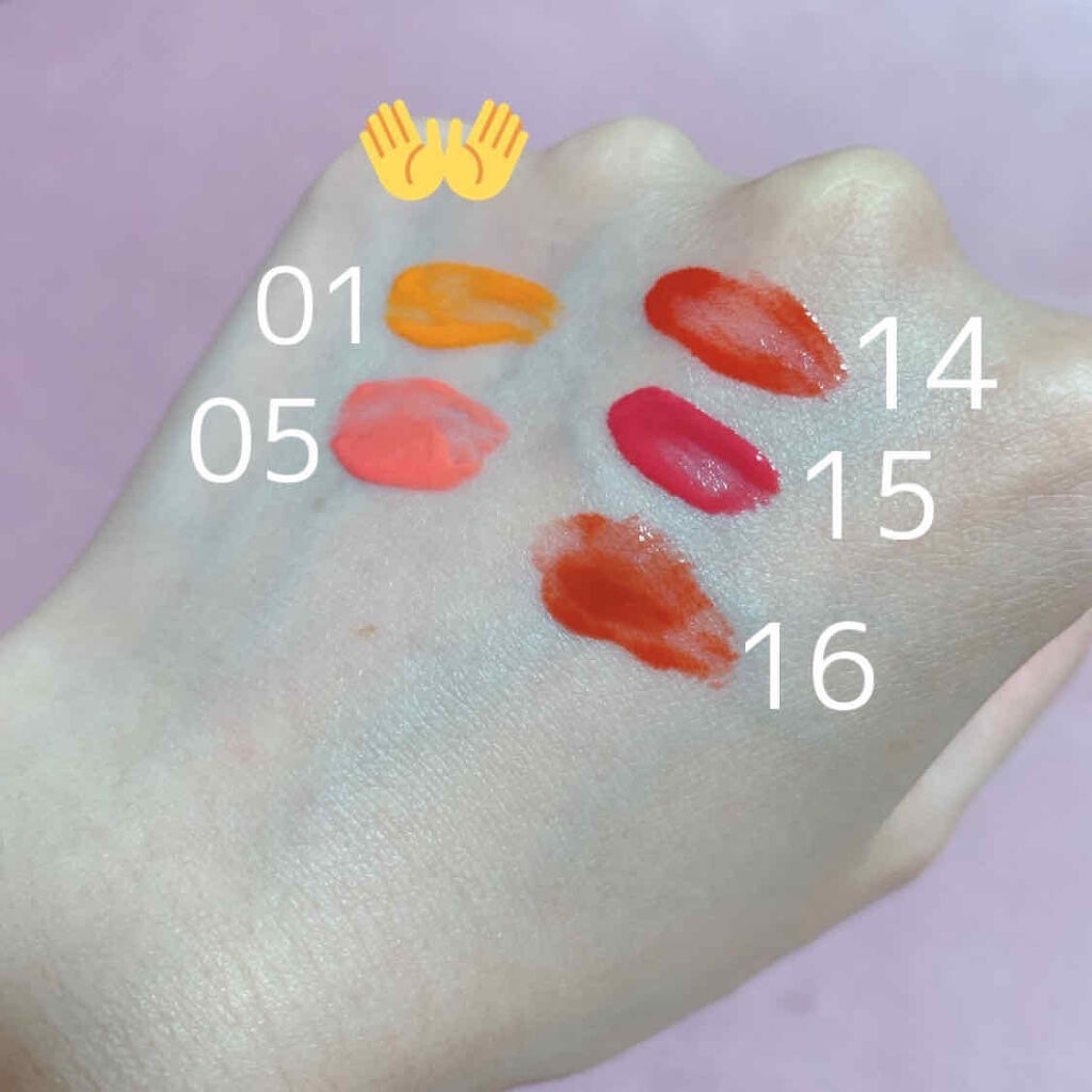 ジューシーラスティングティント/rom&nd/リップティントを使ったクチコミ（2枚目）