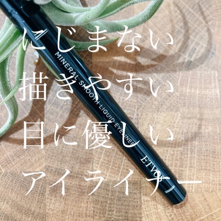 ミネラルスムースリキッドアイライナー/エトヴォス/リキッドアイライナーを使ったクチコミ(1枚目)
