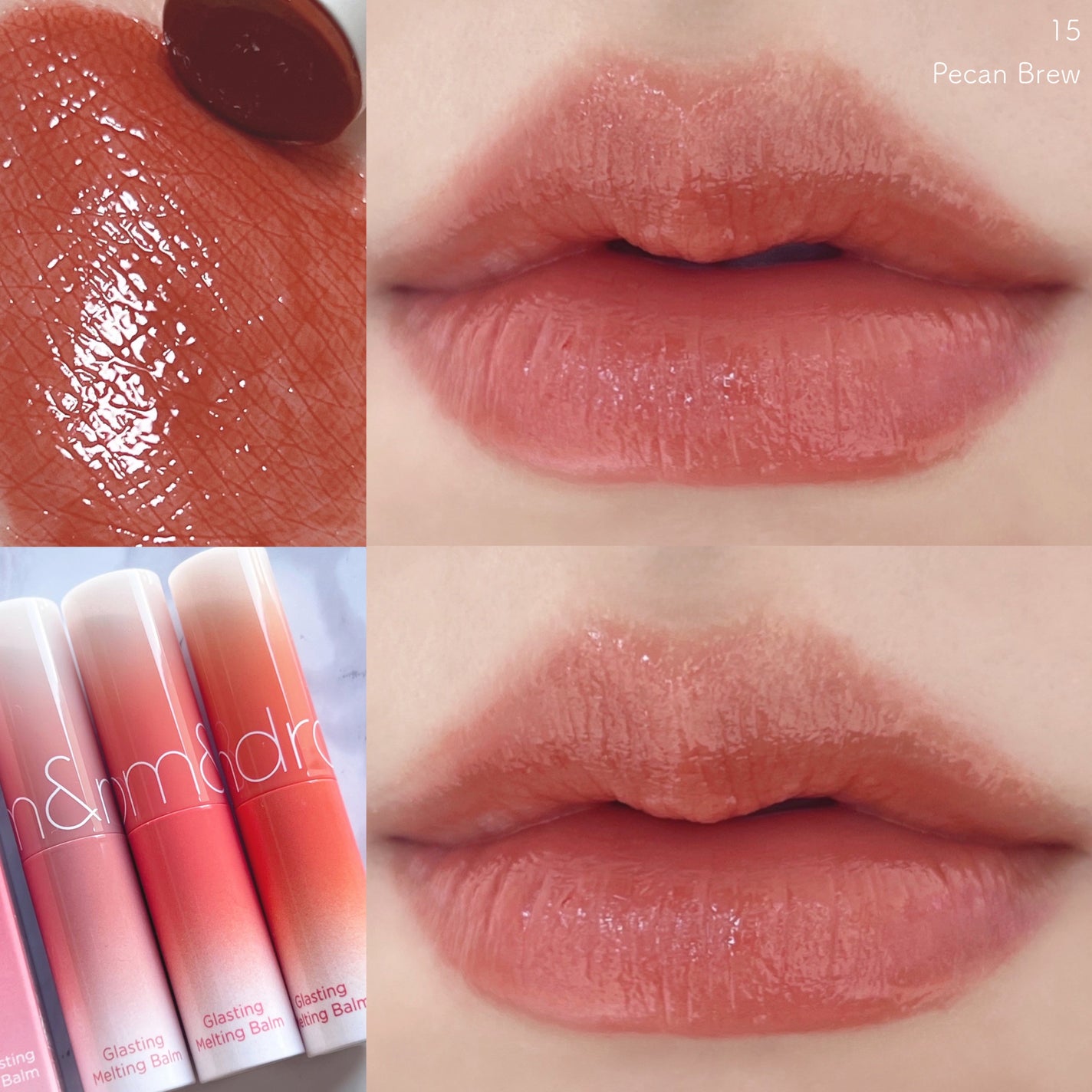 グラスティングメルティングバーム/rom&nd/リップバームを使ったクチコミ(5枚目)