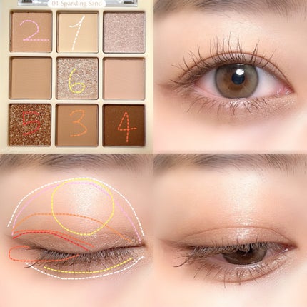 ムードブレンディングシャドウパレット/Coralhaze/アイシャドウパレットを使ったクチコミ(8枚目)