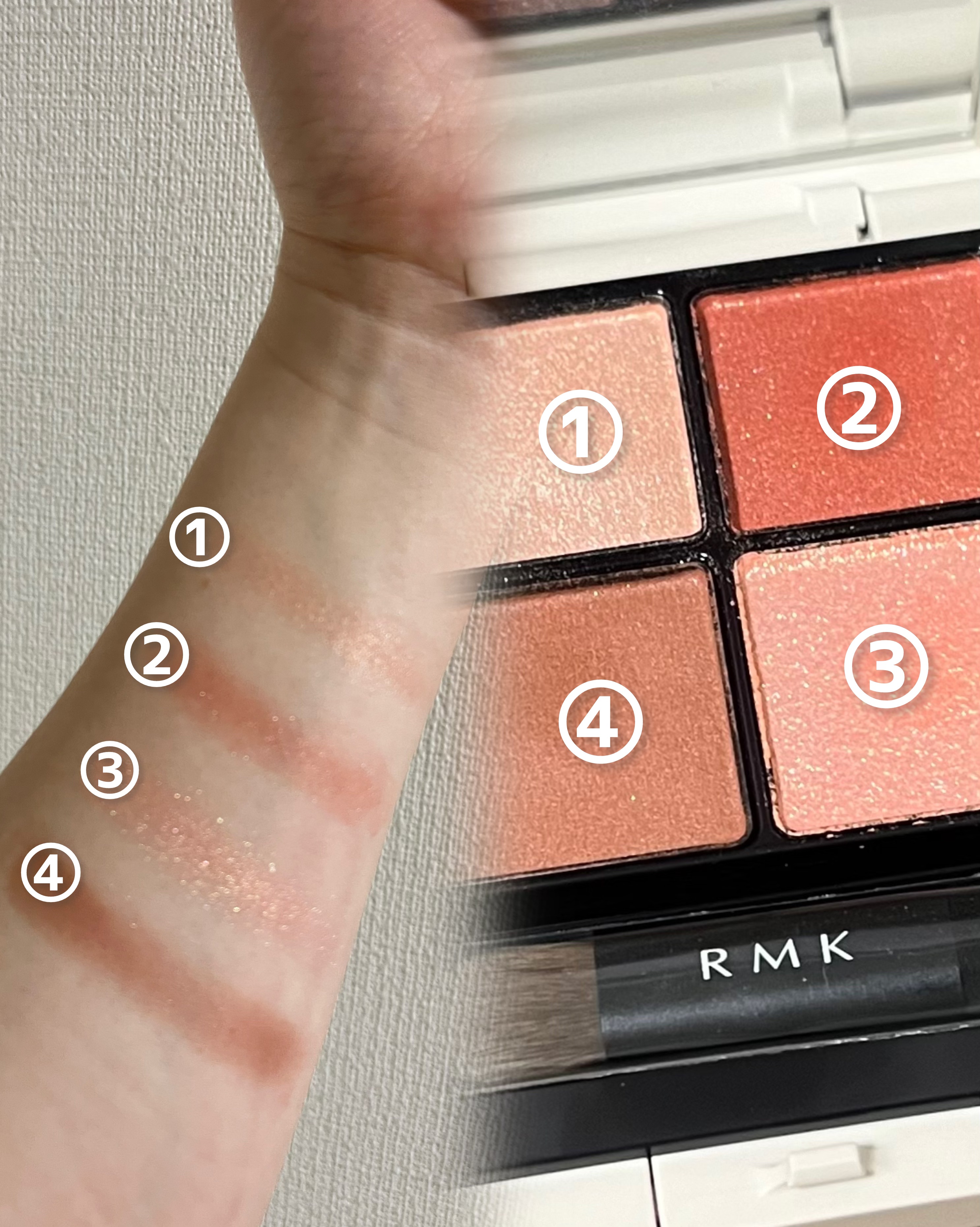 RMK シンクロマティック アイシャドウパレット/RMK/アイシャドウパレットを使ったクチコミ（2枚目）