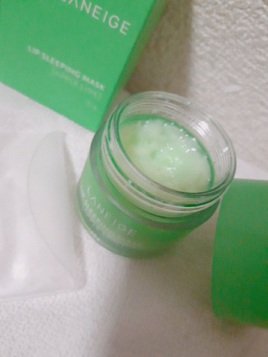 リップスリーピングマスク スイートキャンディ/LANEIGE/リップバームを使ったクチコミ（3枚目）